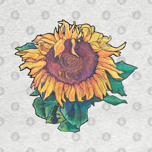 Big Sunflower Moderna by NoCoBirds